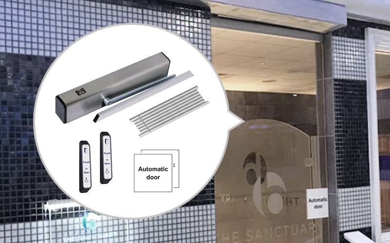 Commercial door installation packages with all parts included.